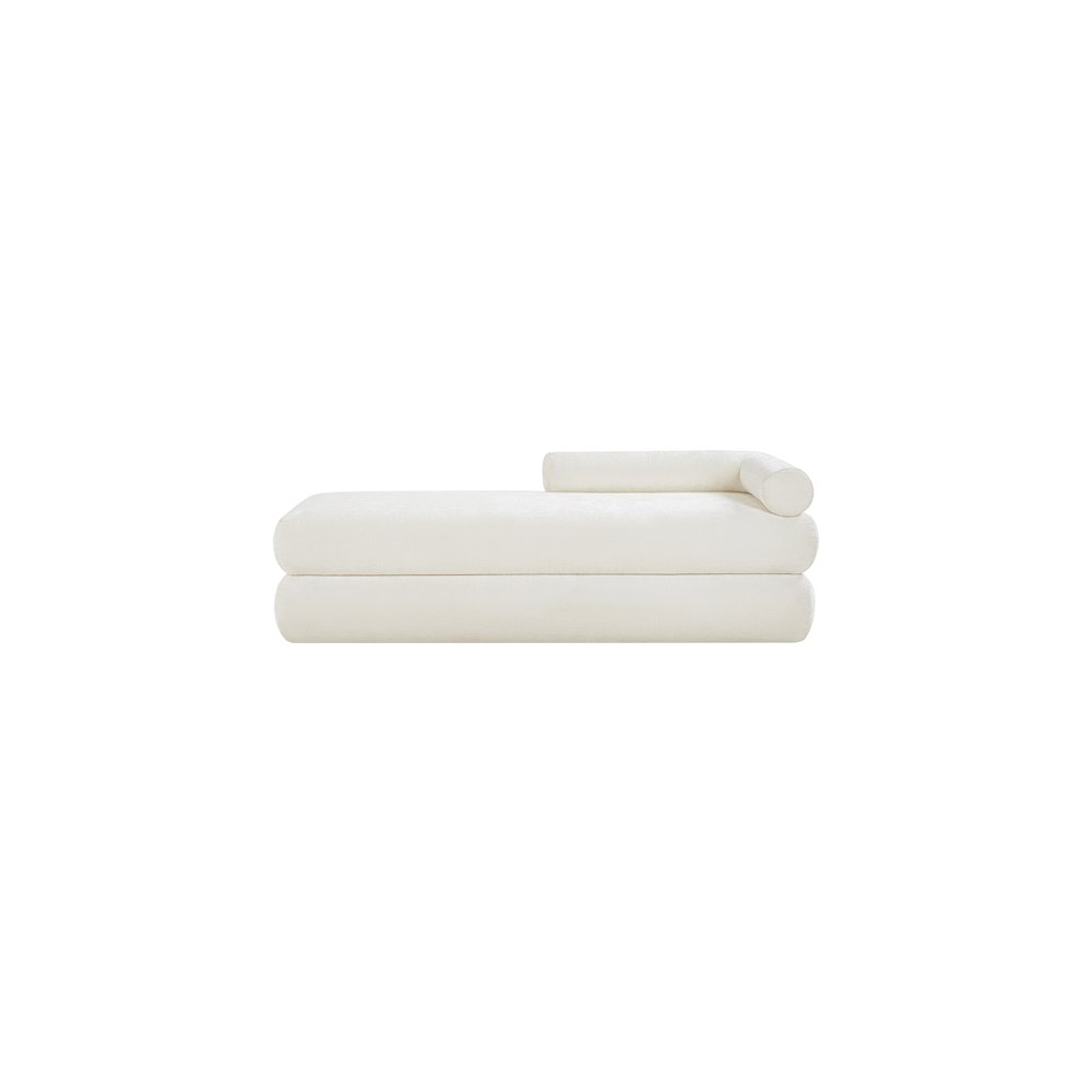 Kennedy Cream Chenille Fabric Bench