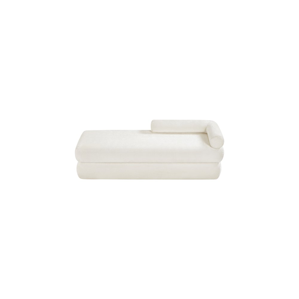 Kennedy Cream Chenille Fabric Bench