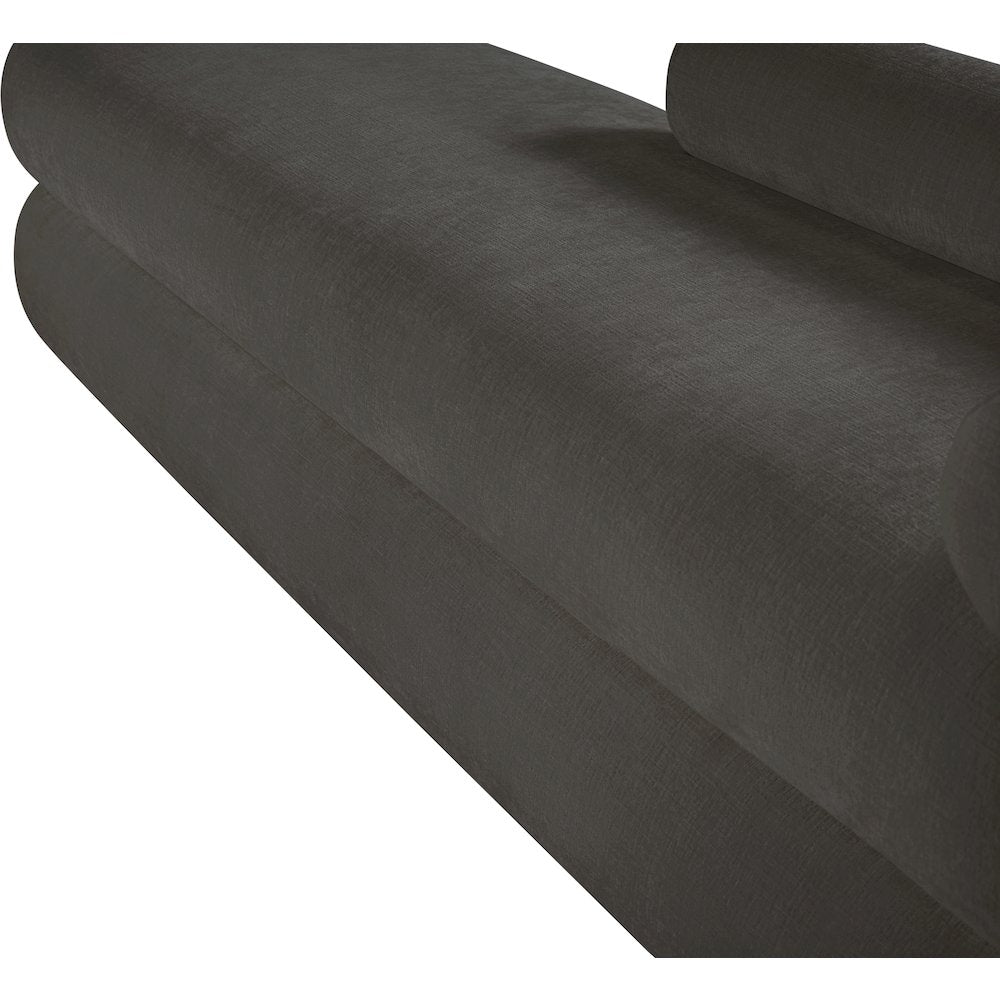 Kennedy Grey Chenille Fabric Bench