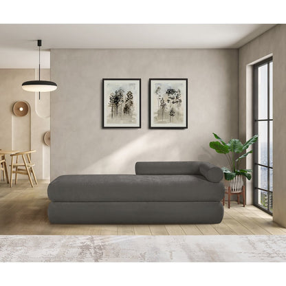 Kennedy Grey Chenille Fabric Bench
