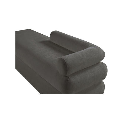 Kennedy Grey Chenille Fabric Bench