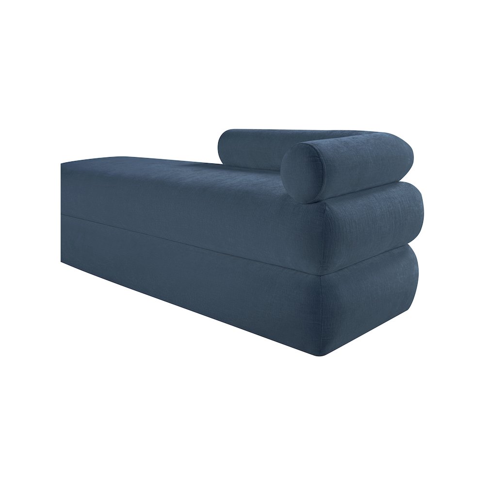 Kennedy Light Blue Chenille Fabric Bench