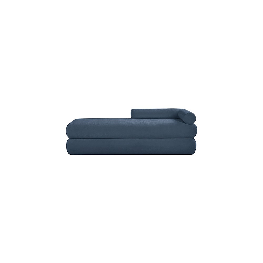 Kennedy Light Blue Chenille Fabric Bench