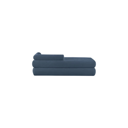 Kennedy Light Blue Chenille Fabric Bench