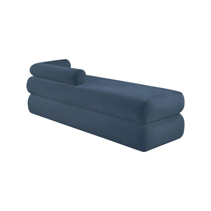 Kennedy Light Blue Chenille Fabric Bench