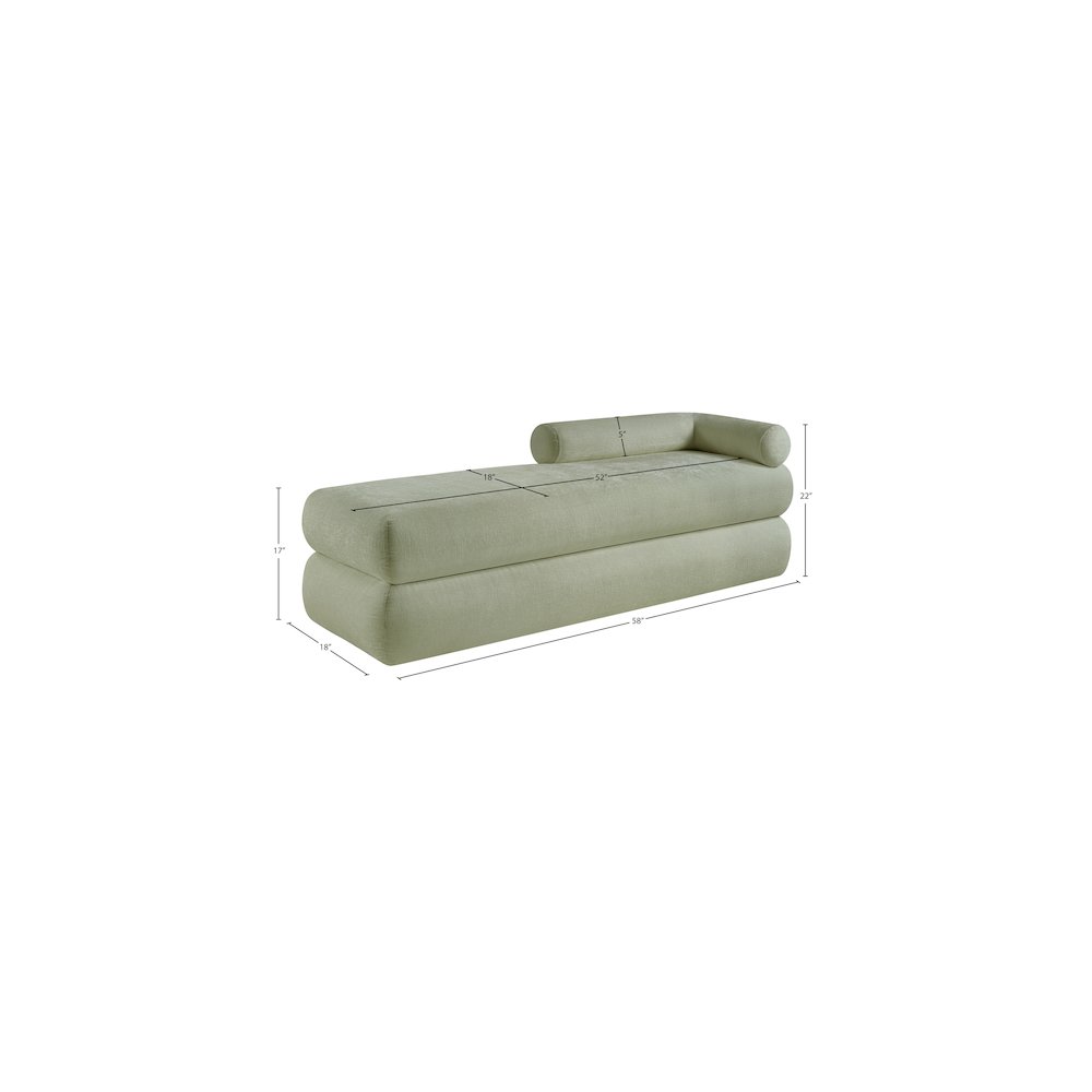 Kennedy Mint Chenille Fabric Bench