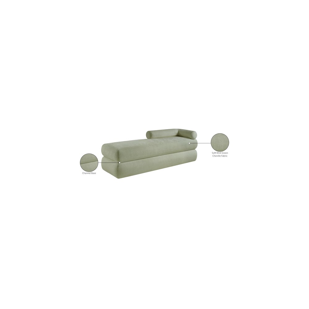 Kennedy Mint Chenille Fabric Bench