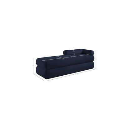 Kennedy Navy Chenille Fabric Bench