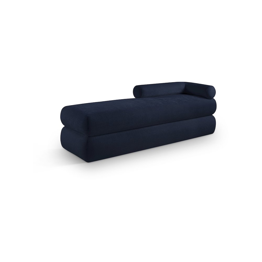 Kennedy Navy Chenille Fabric Bench