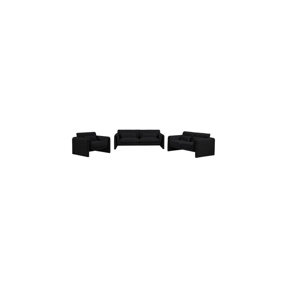 Stylus Black Boucle Fabric Chair