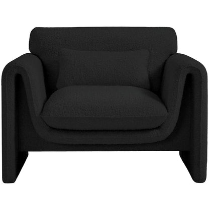 Stylus Black Boucle Fabric Chair