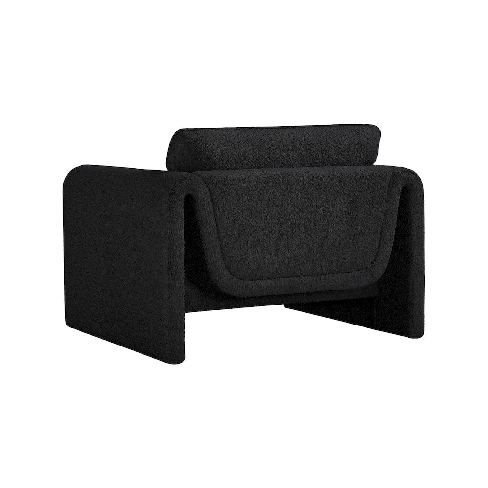 Stylus Black Boucle Fabric Chair