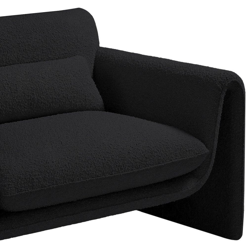 Stylus Black Boucle Fabric Chair