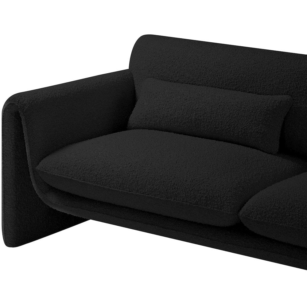 Stylus Black Boucle Fabric Sofa