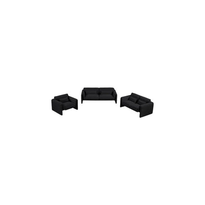 Stylus Black Boucle Fabric Sofa