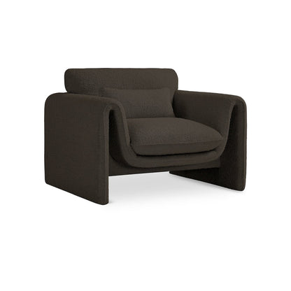 Stylus Brown Boucle Fabric Chair