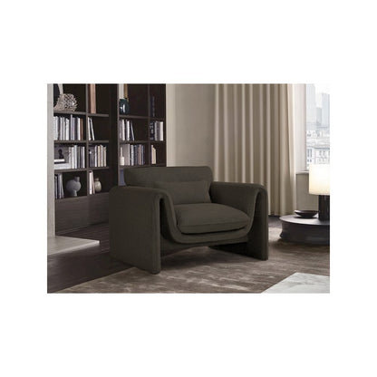 Stylus Brown Boucle Fabric Chair