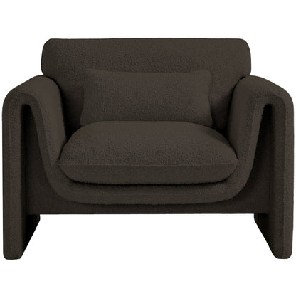 Stylus Brown Boucle Fabric Chair