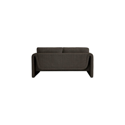 Stylus Brown Boucle Fabric Loveseat