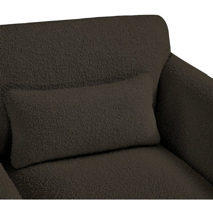 Stylus Brown Boucle Fabric Loveseat