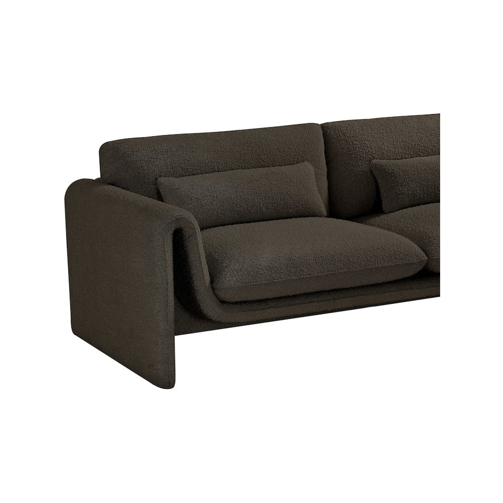 Stylus Brown Boucle Fabric Sofa