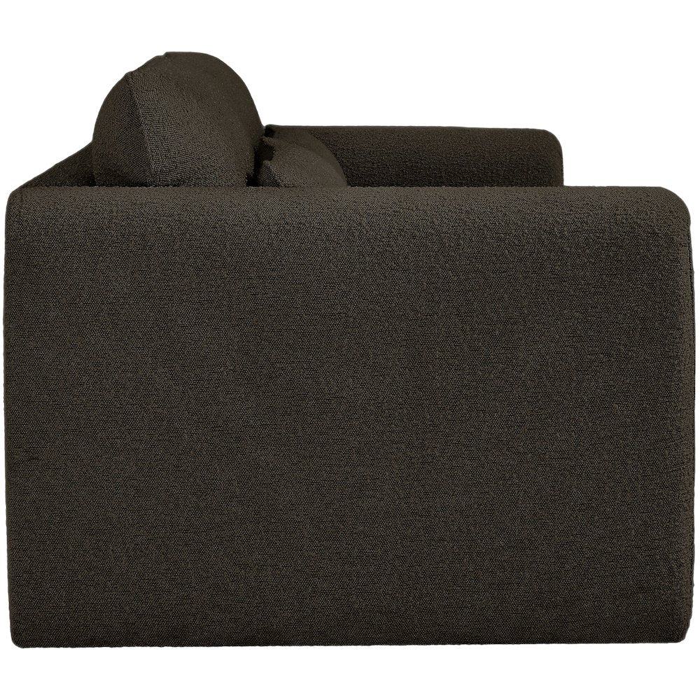 Stylus Brown Boucle Fabric Sofa
