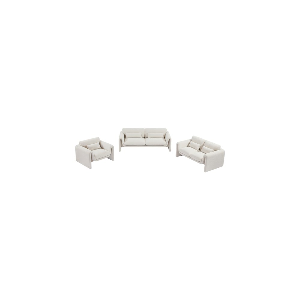 Stylus Cream Boucle Fabric Chair