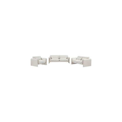 Stylus Cream Boucle Fabric Loveseat