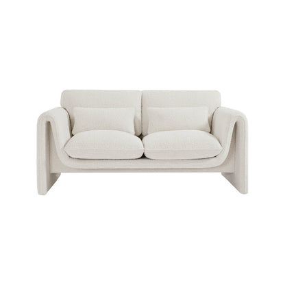 Stylus Cream Boucle Fabric Loveseat