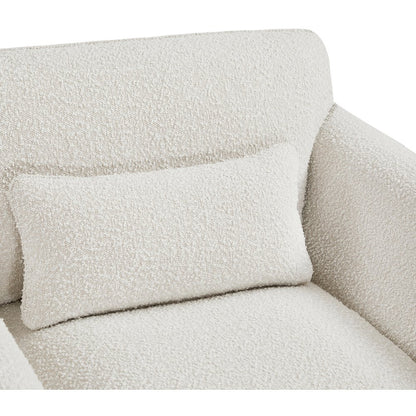 Stylus Cream Boucle Fabric Loveseat