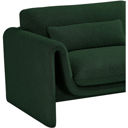 Stylus Green Boucle Fabric Chair