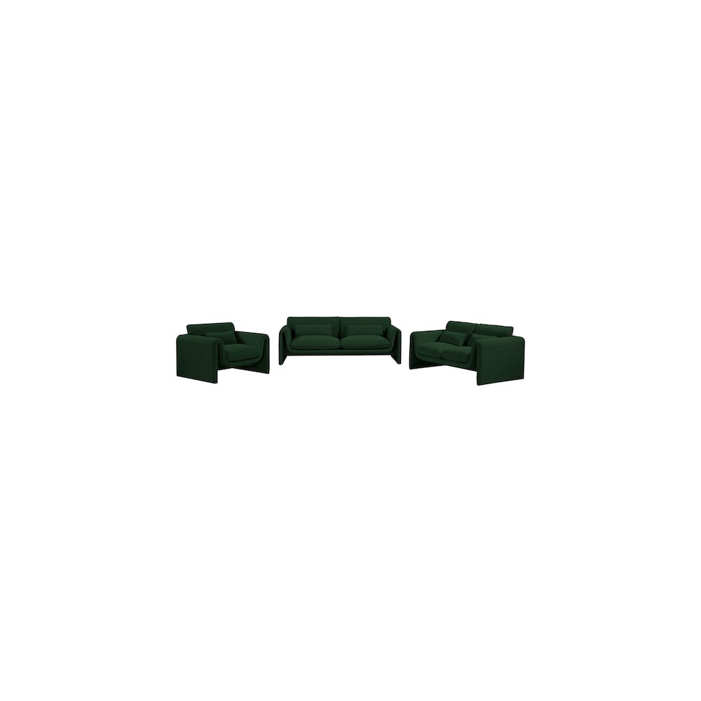 Stylus Green Boucle Fabric Chair