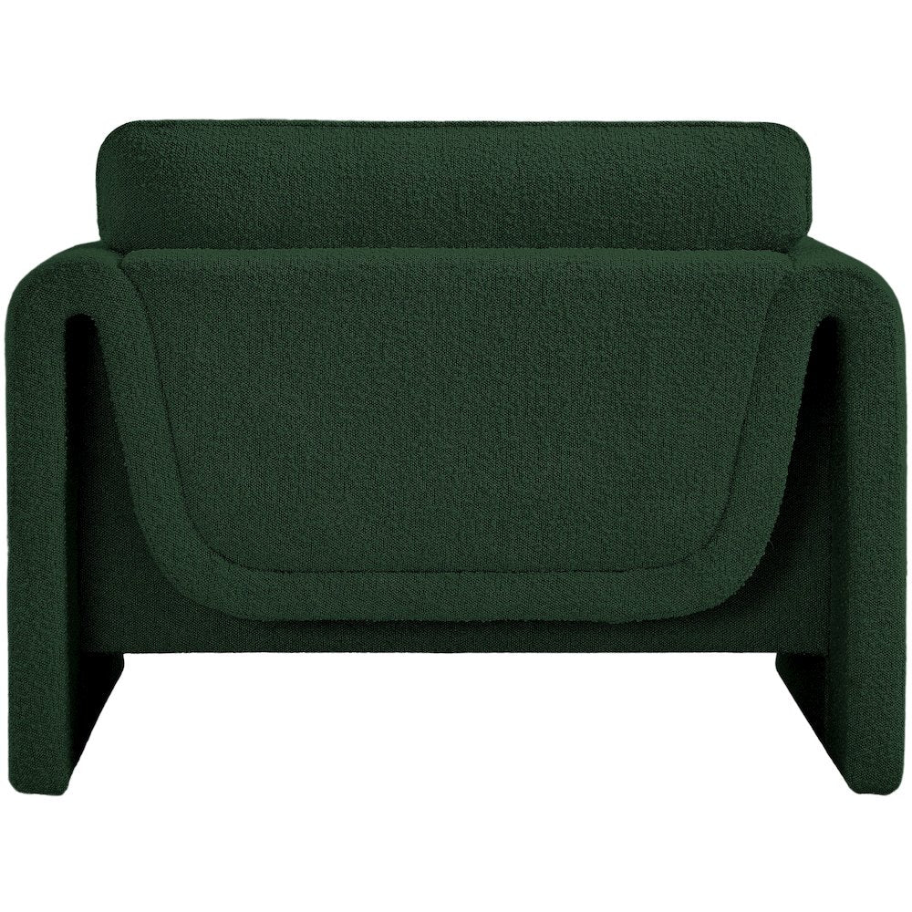 Stylus Green Boucle Fabric Chair