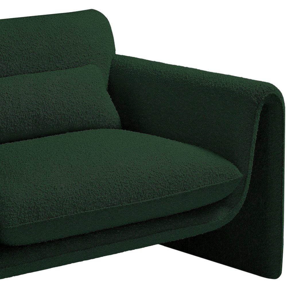 Stylus Green Boucle Fabric Chair