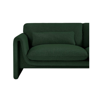 Stylus Green Boucle Fabric Loveseat