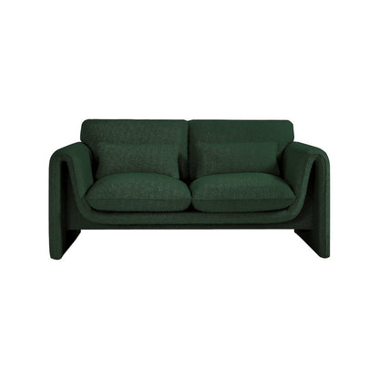 Stylus Green Boucle Fabric Loveseat
