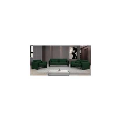 Stylus Green Boucle Fabric Loveseat