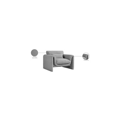 Stylus Grey Boucle Fabric Chair