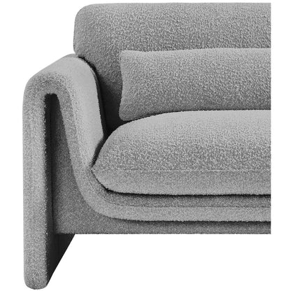 Stylus Grey Boucle Fabric Chair