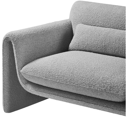 Stylus Grey Boucle Fabric Chair