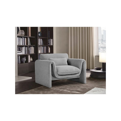 Stylus Grey Boucle Fabric Chair