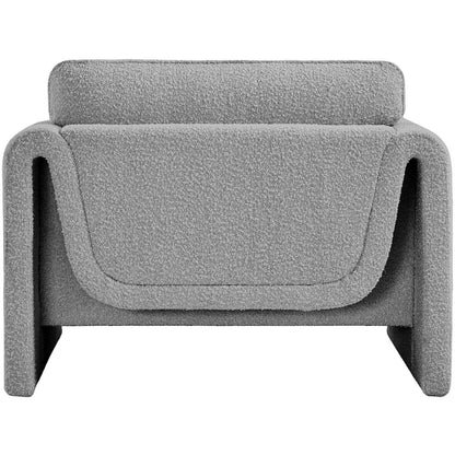 Stylus Grey Boucle Fabric Chair