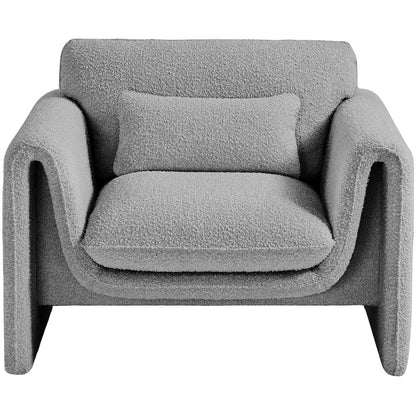 Stylus Grey Boucle Fabric Chair