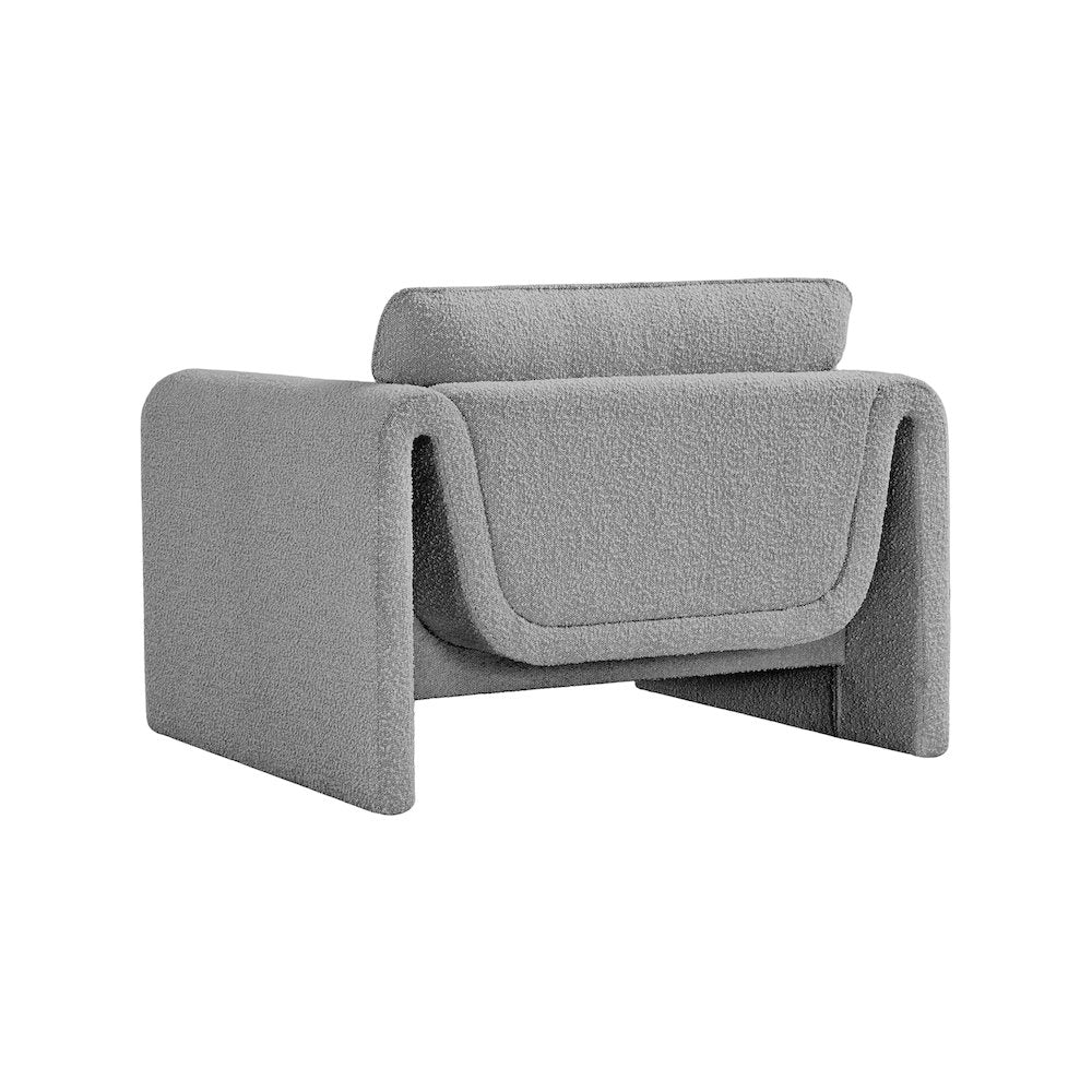 Stylus Grey Boucle Fabric Chair