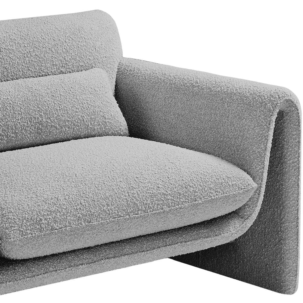 Stylus Grey Boucle Fabric Chair