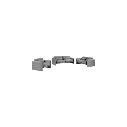 Stylus Grey Boucle Fabric Loveseat