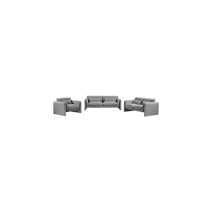 Stylus Grey Boucle Fabric Loveseat