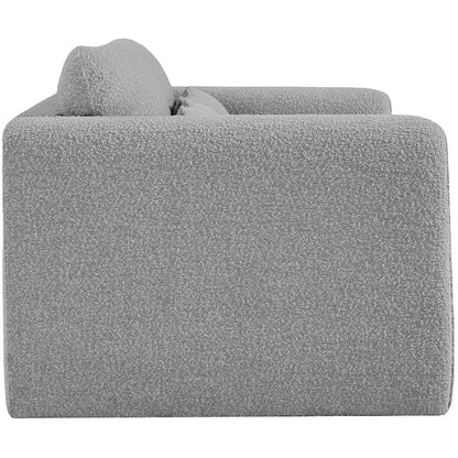 Stylus Grey Boucle Fabric Loveseat