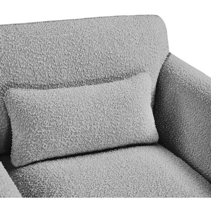 Stylus Grey Boucle Fabric Loveseat