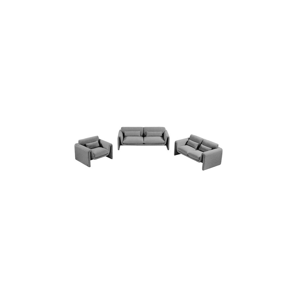 Stylus Grey Boucle Fabric Sofa